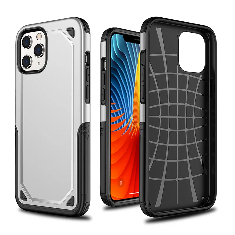 shockproof armor hybrid 2 in 1 phone case for iphone 12 pro max hard pcsilicone slim rugged back cover for iphone 11 pro max free global shipping