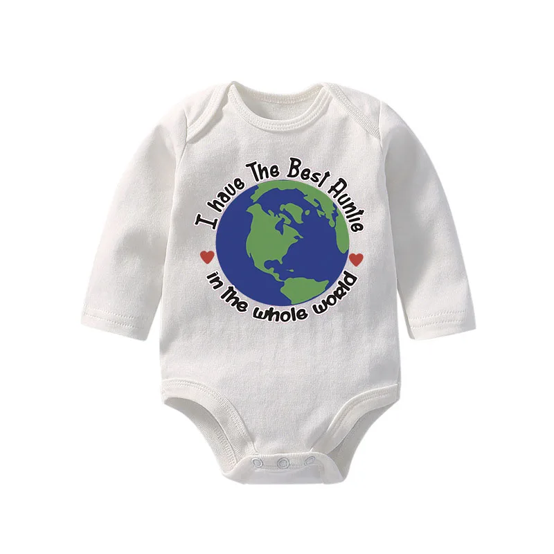 i love auntie Culbutomind/детская одежда с длинными рукавами; сезон весна-осень; Одежда для новорожденных; одежда для малышей; детские комбинезоны для девочек - Цвет: i love auntie