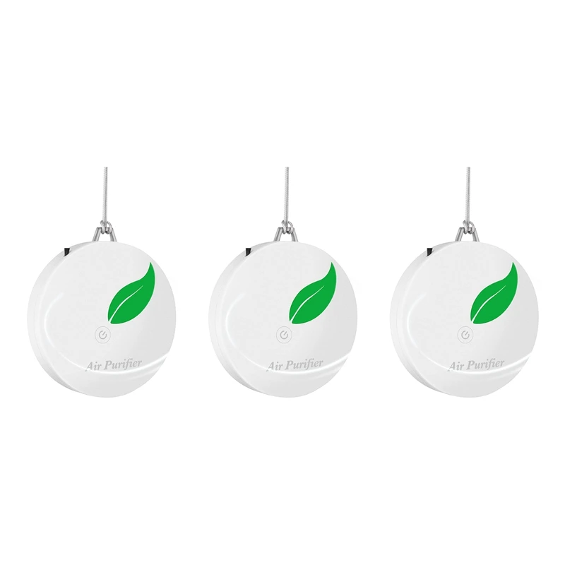 

3X Personal Wearable Air Purifier Necklace Mini Portable Air Freshner Ionizer Negative Ion Generator