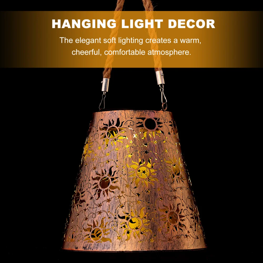 

1Pc Hollow-out Solar Light Waterproof Hanging Lantern Outdoor Landscape Lamp