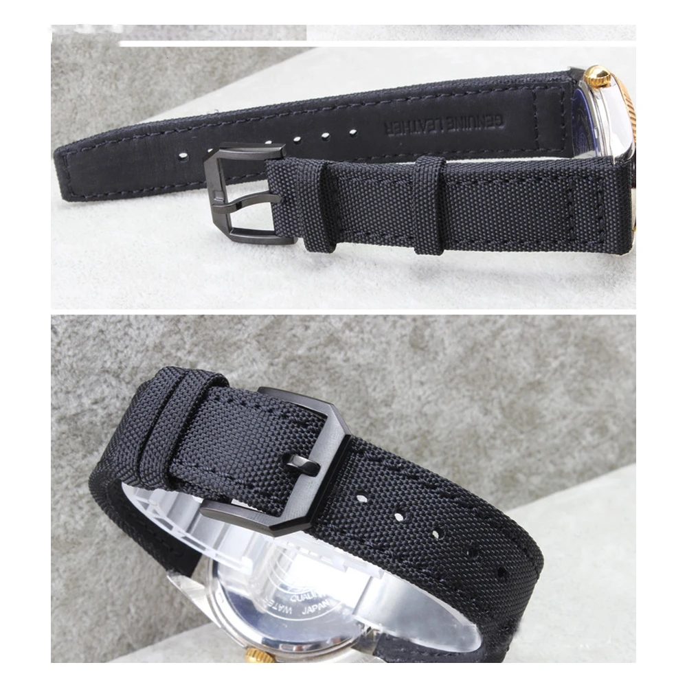 20mm 21mm 22mm Nylon Canvas Fabric Watch Band for IWC Pilot Spitfire Timezone Top Gun Strap Green Black Belts Wristwatch Straps