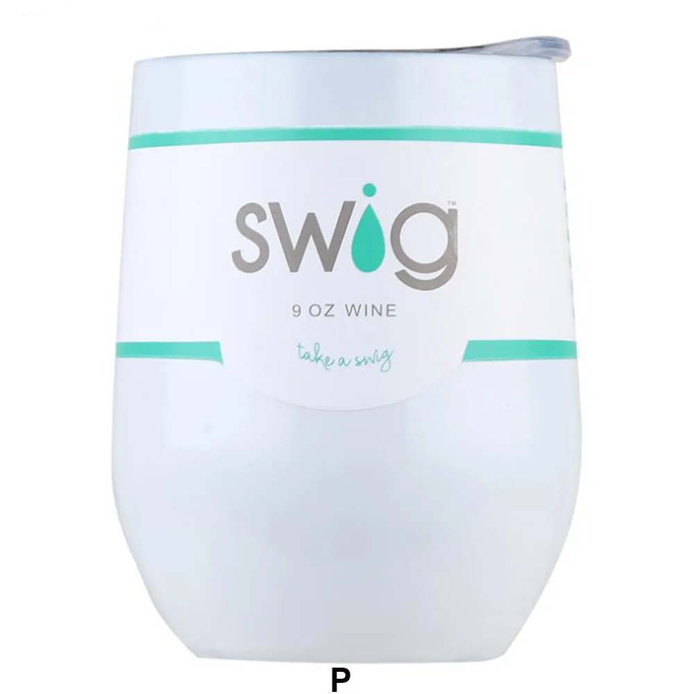 Swig кружки винного цвета Termos Tumber кружка из нержавеющей стали Термос Stemless 9oz с крышками
