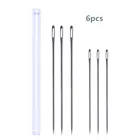 Игла швейная стальная, большого размера, 175150 мм, с большими отверстиями, 6 шт.