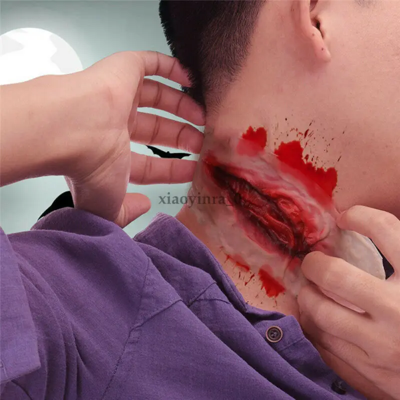 2019 Хэллоуин Зомби Шрамы костюм лицо тело временная татуировка | Дом и сад