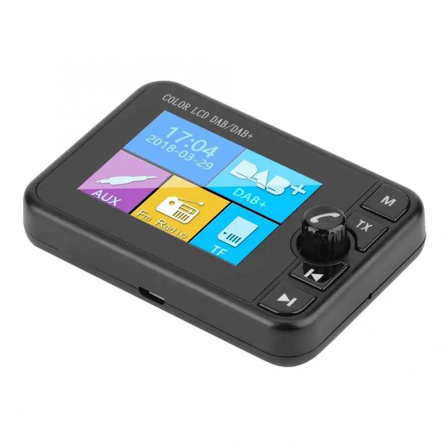 Автомобильный цифровой радиоприемник 2 4 дюйма DAB Bluetooth-приемник с FM-передатчиком