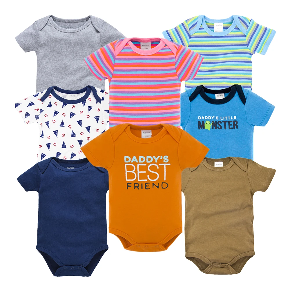 Г., 8 шт./партия, Летний комбинезон для новорожденных девочек, roupa de bebes, Хлопковая пижама с длинными рукавами комбинезоны для малышей от 0 до 12 месяцев