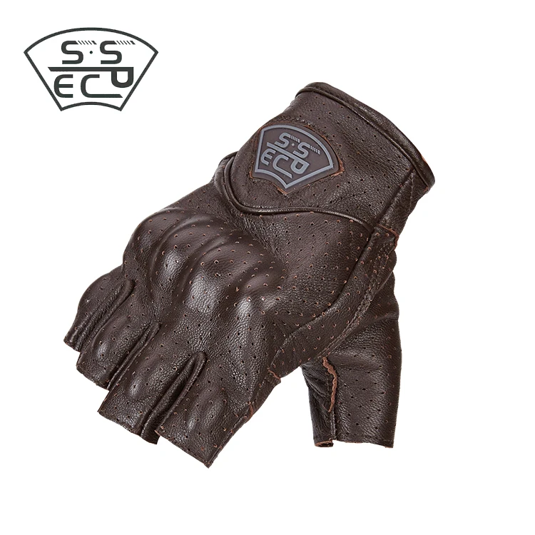 SSPEC Летние кожаные мотоциклетные перчатки для мужчин ретро гоночные мотокросса