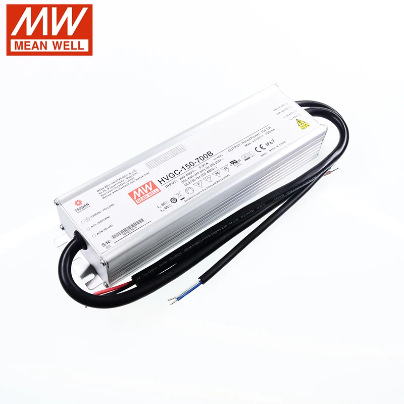 MEAN WELL HVGC-150 Series 12-428V 150W IP65 блок питания для светодиодного освещения с функцией PFC