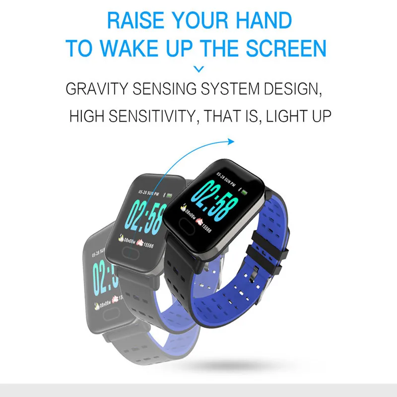 

A6 New Hot Sell Smart Watch Heart Rate Monitor Fitness Tracker Blood Pressure Smartwatch Waterproof For Android IOS Watches