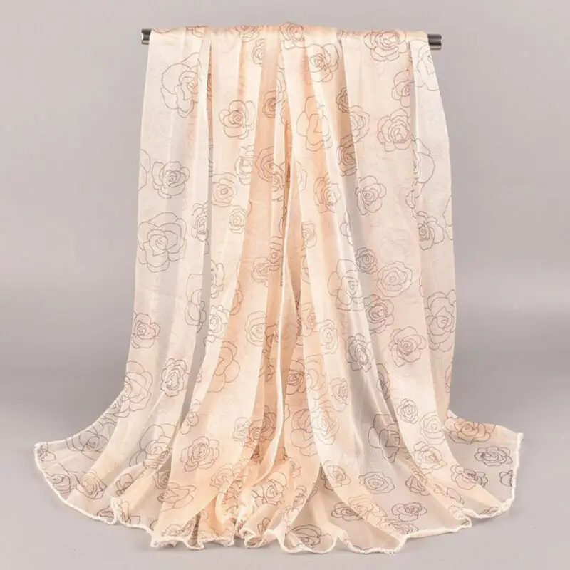 

Lady Winter Print Stretchy Maxi Muslim Hijab Turban Head Scarf Shawl Cover Wrap