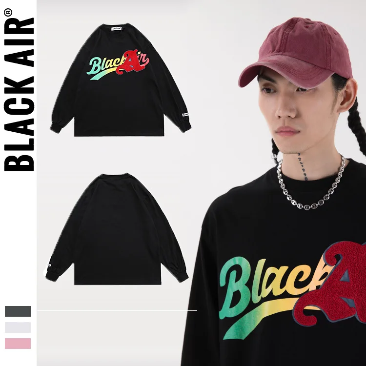 

BLACKAIR логотип футболка s для мужчин в стиле панк одежда в готическом стиле футболки с графическими принтами для мужчин Уличная Лидер продаж Р...