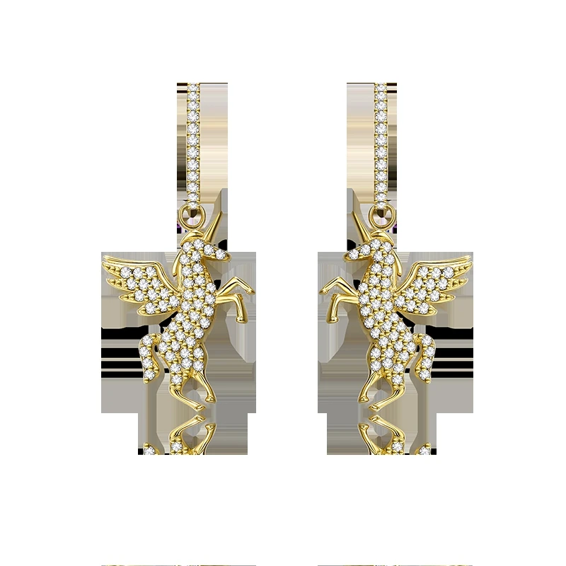 

CFK S925 Sterling Zilveren Oorbellen Voor Vrouwen Eenhoorn Modellering Drop Earring Hot Selling Leuke Fijne Sieraden Anniversary