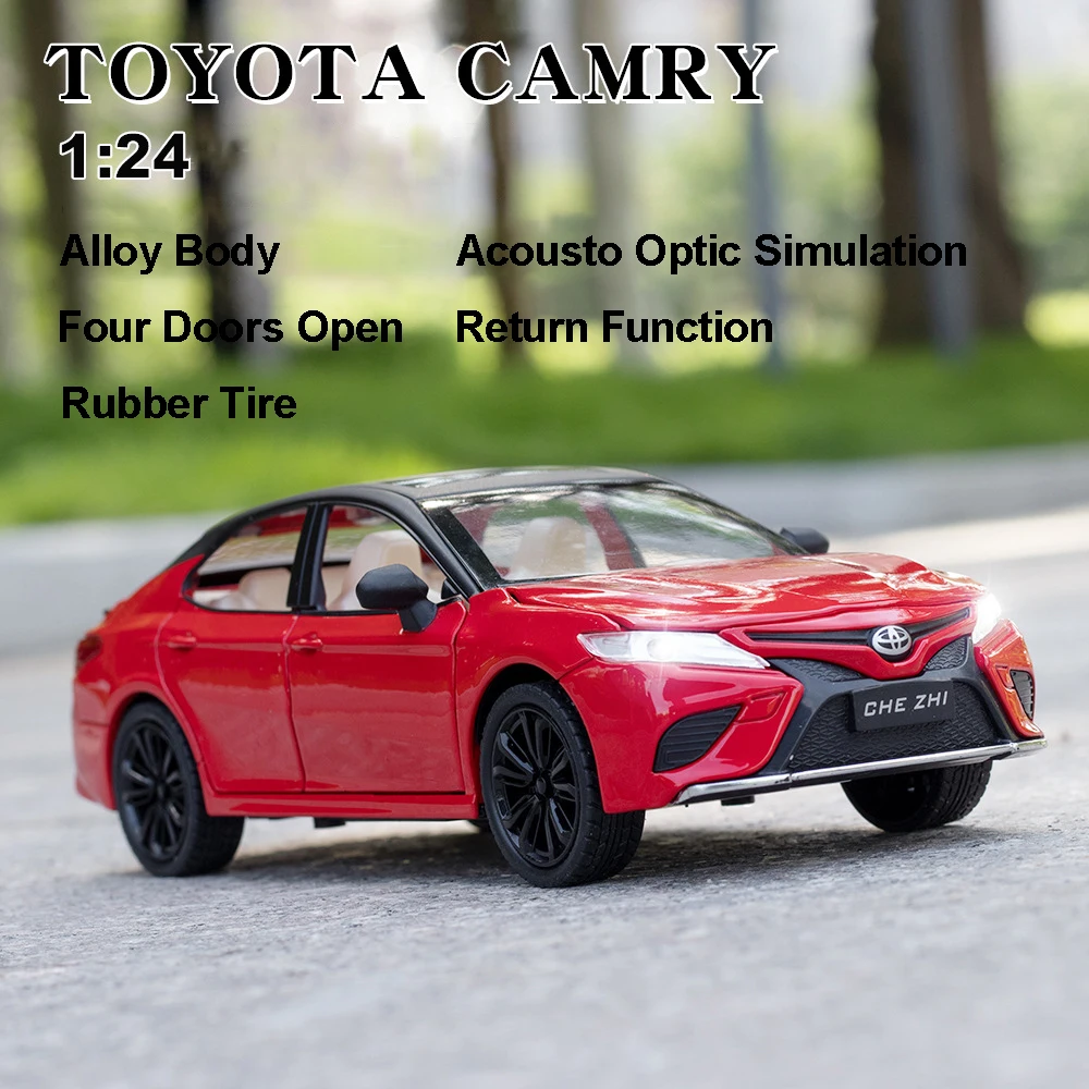 Модель 1/24 года модель автомобиля Toyota Camry из сплава игрушки для мальчиков 6 дверей