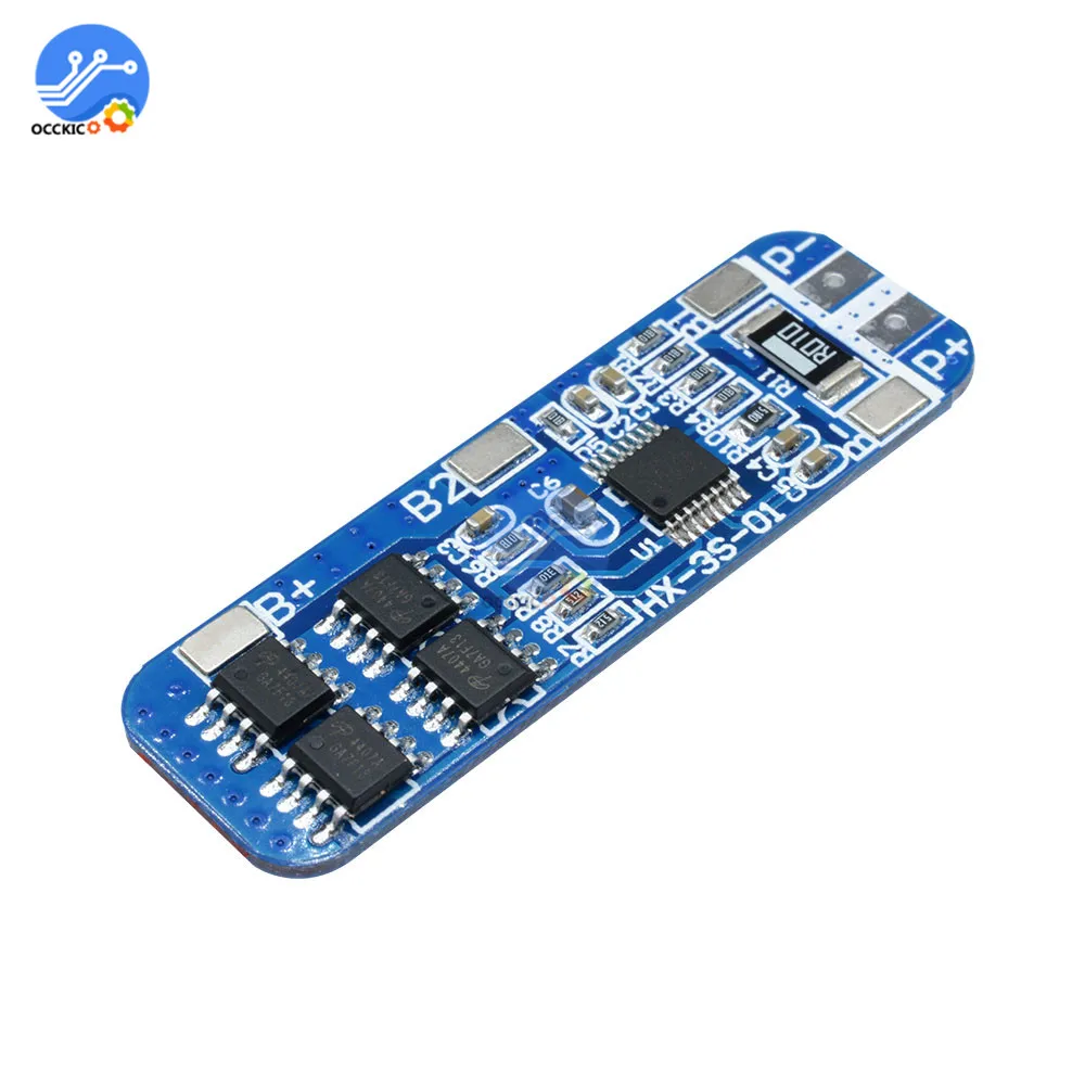Bms 3S 18650 10A Защитная плата зарядного устройства литий ионной батареи печатная 10 8 В