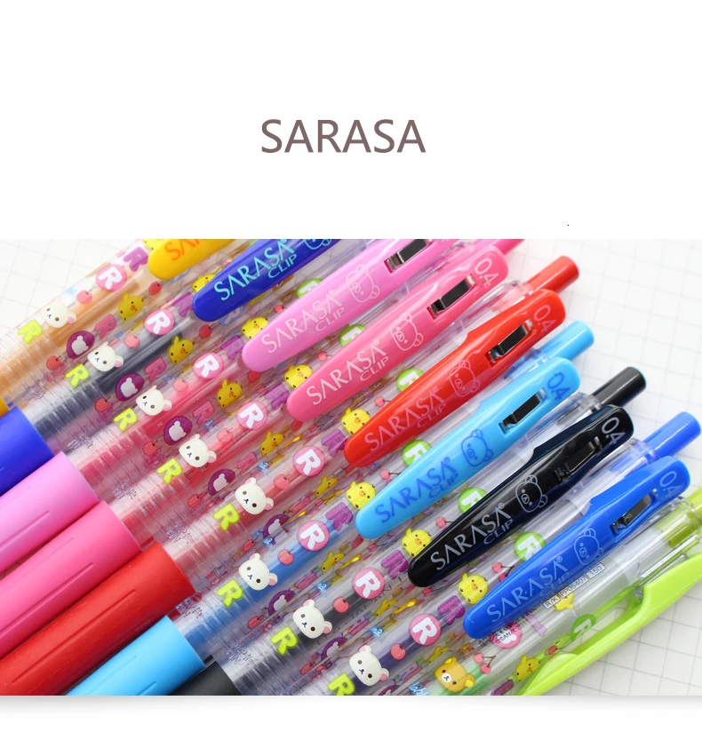 1 шт. японский Zebra Sarasa Rilakkuma мультфильм 0,4 мм гелевая ручка гладкая цветная нейтральная пуля журнал студенческие принадлежности Kawaii