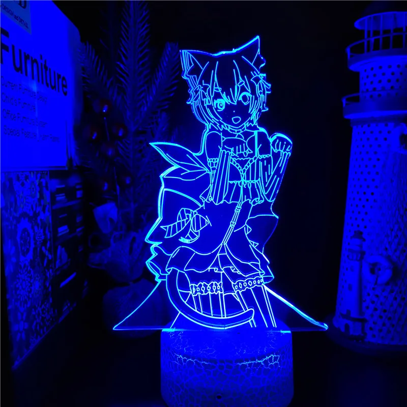 Re Zero Starting Life In Another World Felix Argyl Night Light Anime 3D Illusion Lamp Led Color Lights Bedroom Table Lampara images - 6