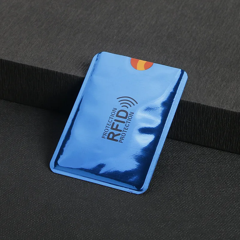 HJKL 6 шт. Rfid кошелек блокирующий замок держатель для банковских карт Id Чехол для банковских карт защита металлический кредитный NFC Держатель алюминий 6,3*9,1 см