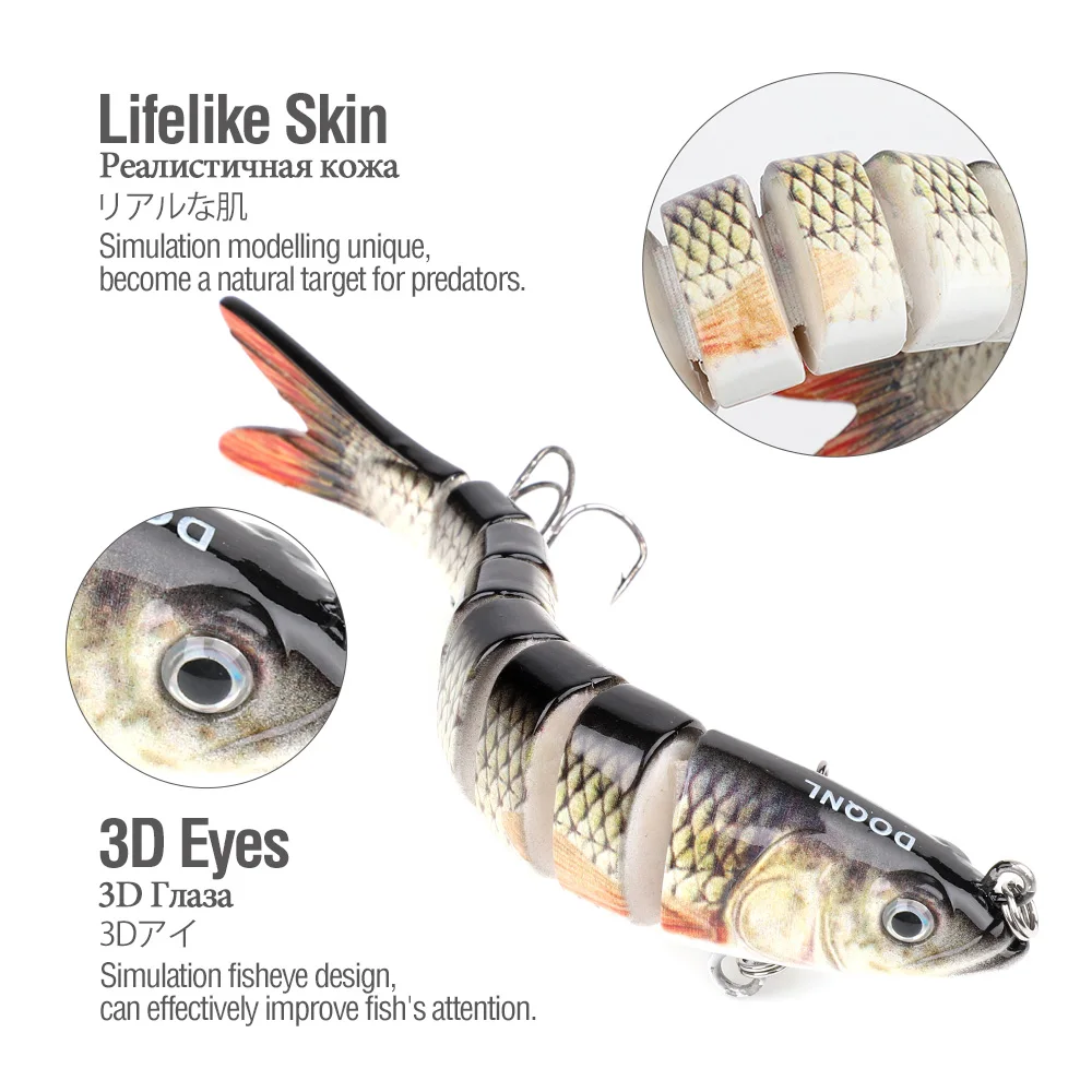 DONQL 13 8 см 26 г опускается на дно рыболовные приманки наживки шарнирная Swimbait