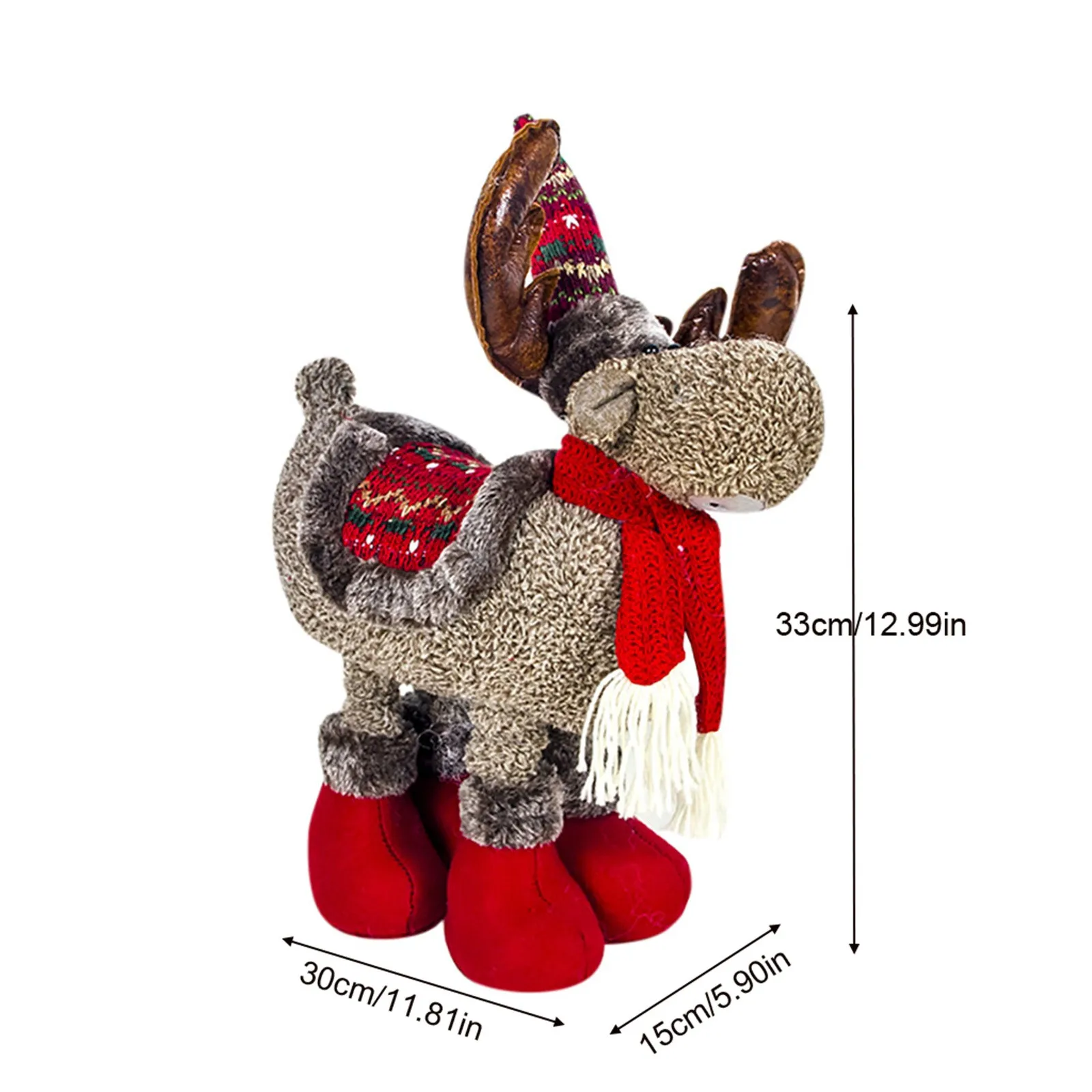 

2021 Christmas Ornaments Plush Retractable Feet Christmas Elk Doll Cloth Appease Girls Gift Durable Realistic Expression