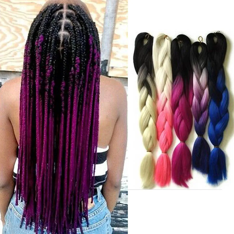 

LVHAN Gradually changing color big braid multi-colored high-temperature silk twist beat plait small dreadlocks wig Headwear