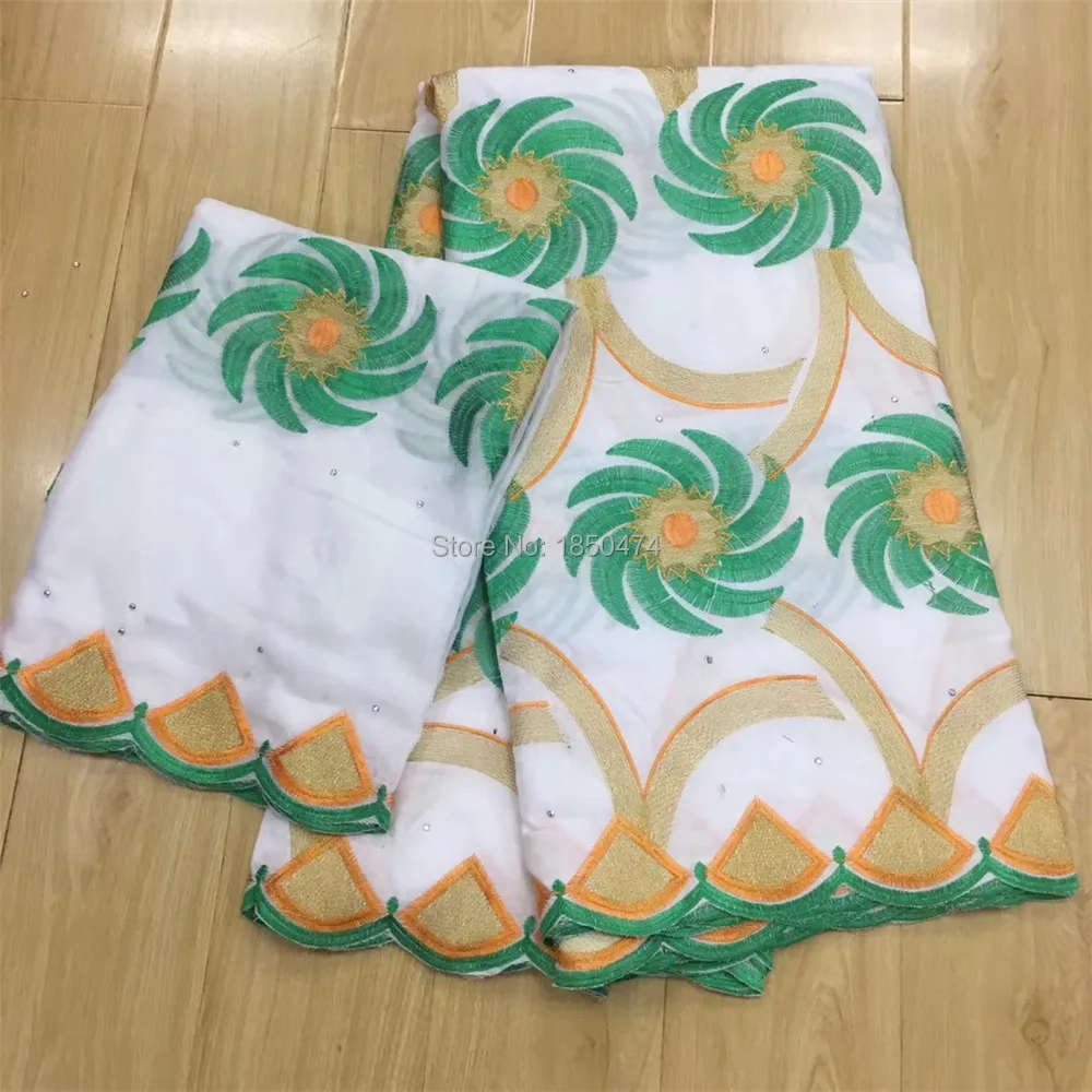 Оптовая продажа 5 + 2 ярдов высокое качество африканская швейцарская вуаль