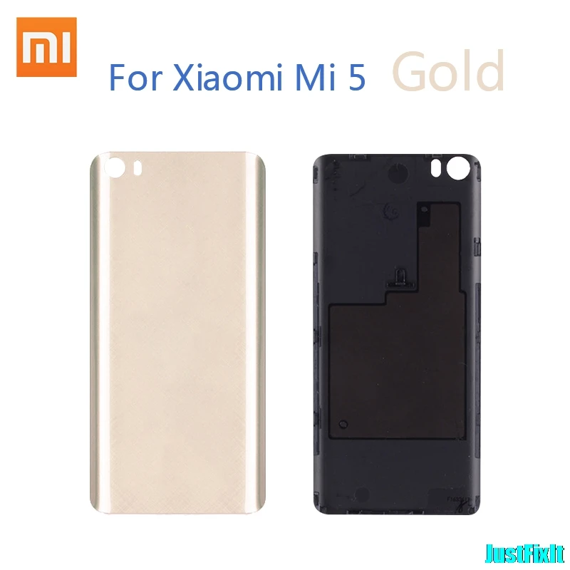 Gold Оригинальная Пластиковая Задняя крышка батареи для Xiaomi mi 5 задняя крышка батарейного отсека задняя крышка корпуса Замена для Xiaomi mi 5 mi 5 M5 - Цвет: Gold