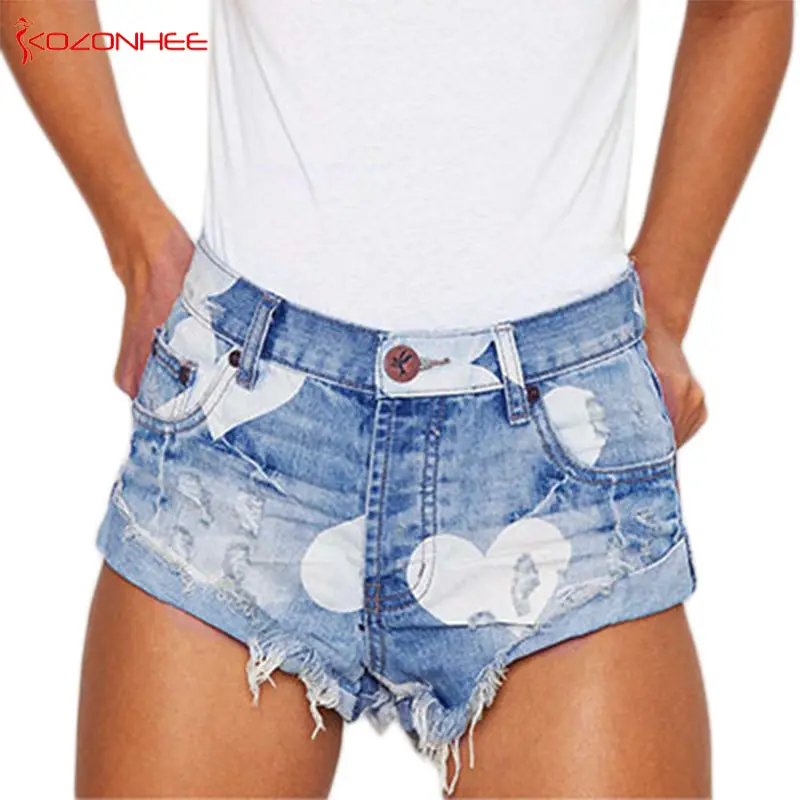 Европейский Стиль Звезды Печати Женщины Шорты Мода Изношенные Кисточкой