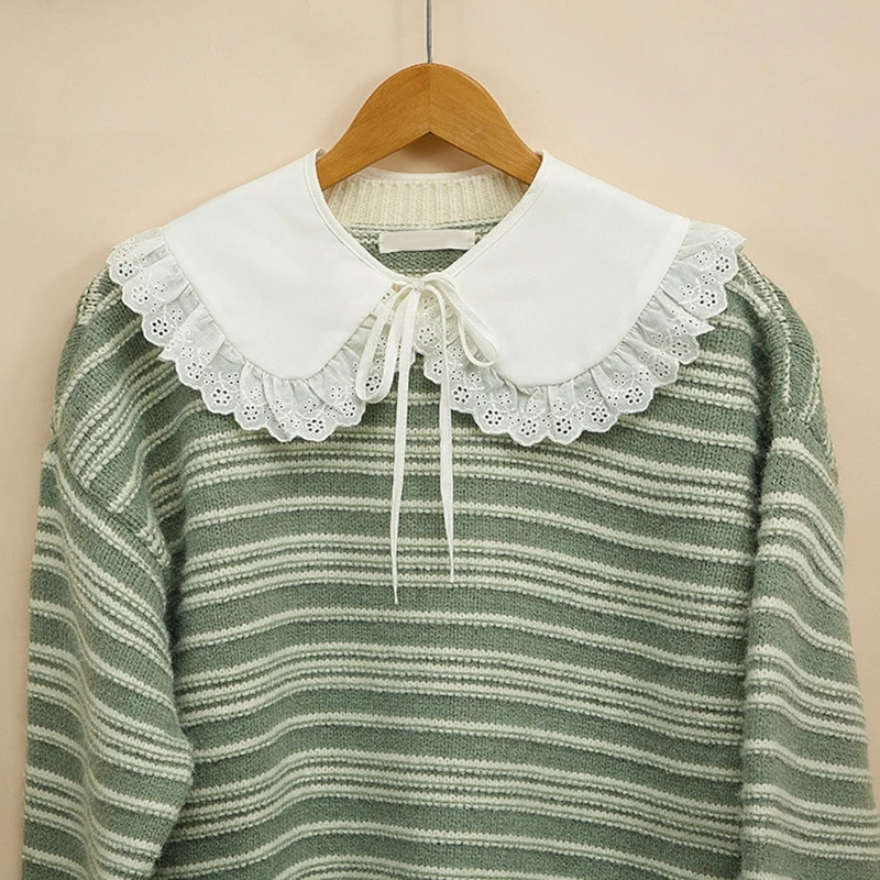 Накладной воротник-шаль в японском стиле для женщин и девочек ажурный цветочный