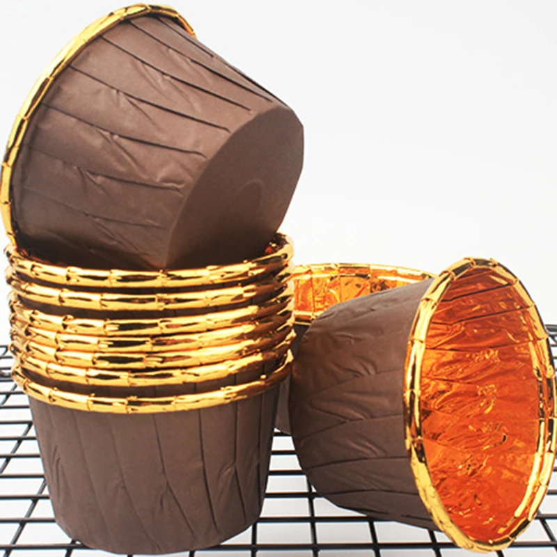 

50Pcs Kitchen Cake Cup Muffin Cup Kraft Paper Round Cakecup DIY Baking Cake Mould Muffin Cupcake Molds