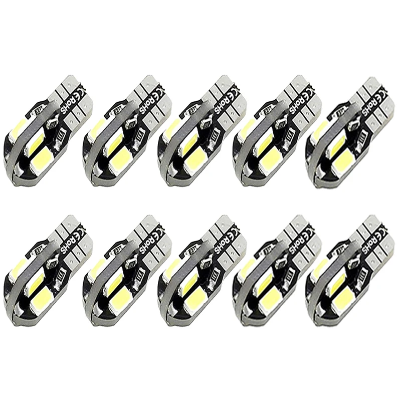 

10pcs Hige Quality Canbus Error Free T10 T15 W5W 194 SMD Led Bulb 5630 5730 t10 8 SMD 8smd 400 Lumens White 12V