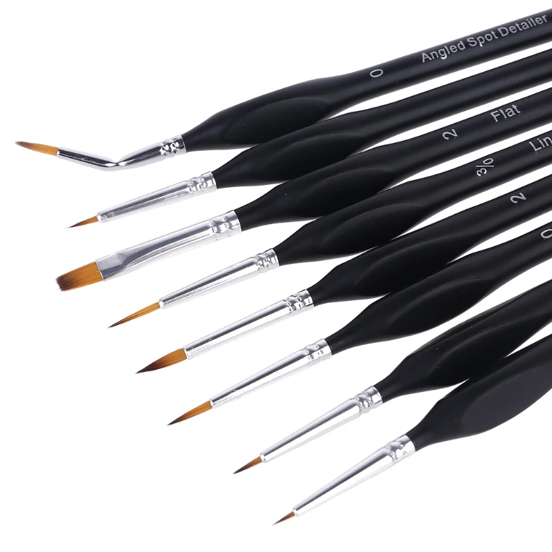

8pcs/set Professional Nylon Brush Fine Hand Painted Hook Line Pen Watercolor Oil Painting