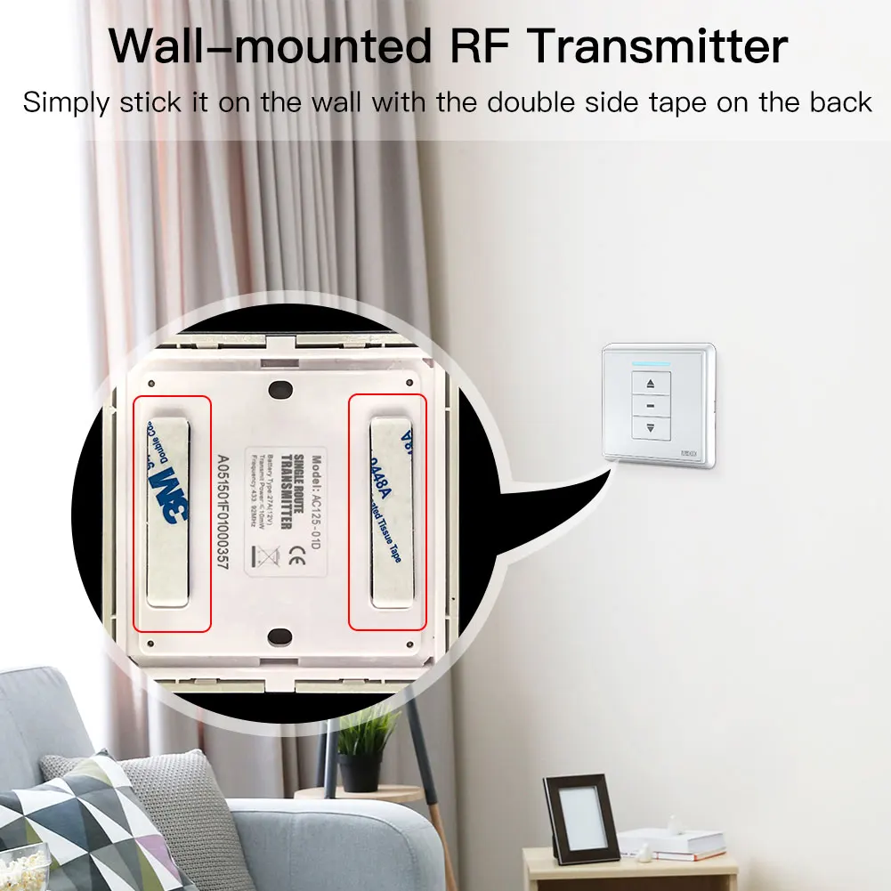 Дистанционный излучатель RF433 для управления Wi-Fi ZigBee ручной настенный передатчик