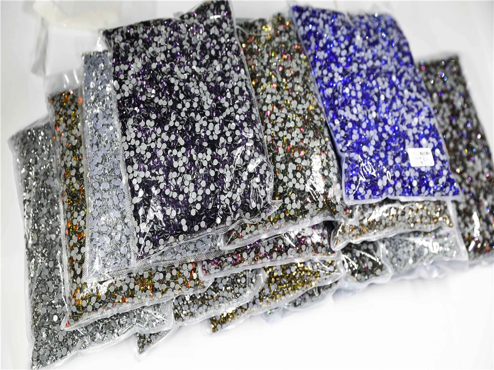 Bolsa de Diamantes de imitaci&oacute;n, accesorio grueso SS30, 42 colores, mejor calidad, DMC, Hotfix, cristal, ropa de diamantes de imitaci&oacute;n, venta al por mayor, 20 unidades-2