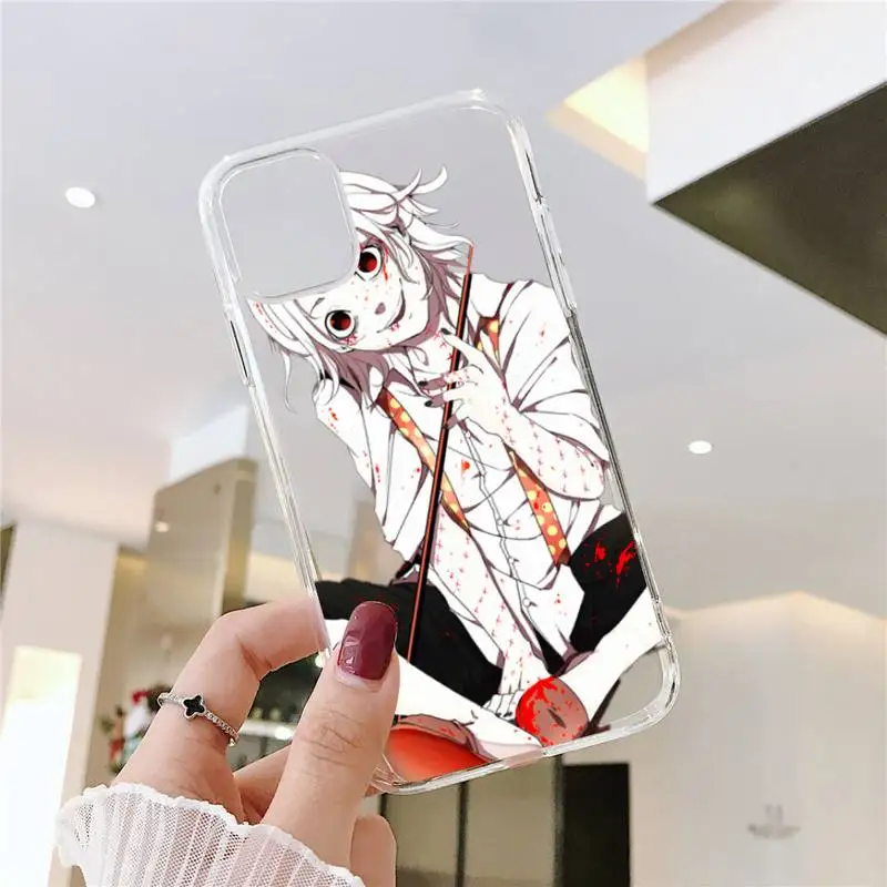

Anime JUUZOU SUZUYA Tokyo Ghouls Phone Case Transparent for iPhone 6 7 8 11 12 s mini pro X XS XR MAX Plus SE cover funda