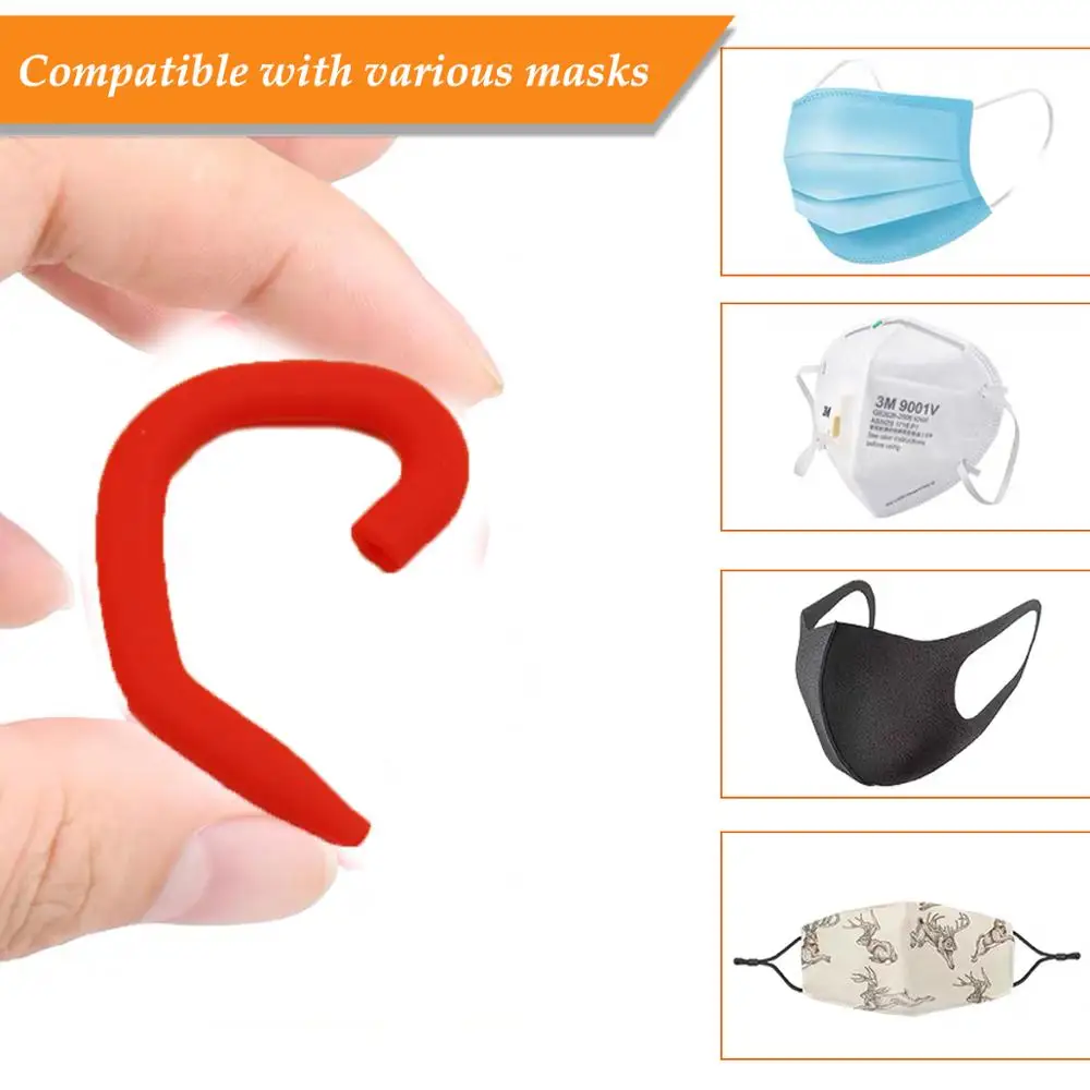 1 пара противоскользящая силиконовая маска захваты для ушей мягкая защиты