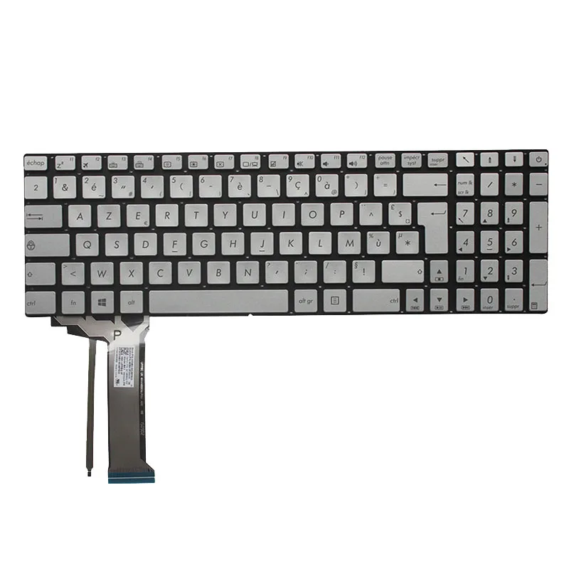 Клавиатура для ноутбука ASUS GL771 GL771J GL771JW GL771JM N552VW N552VX G771JM G771JW Серебристая с
