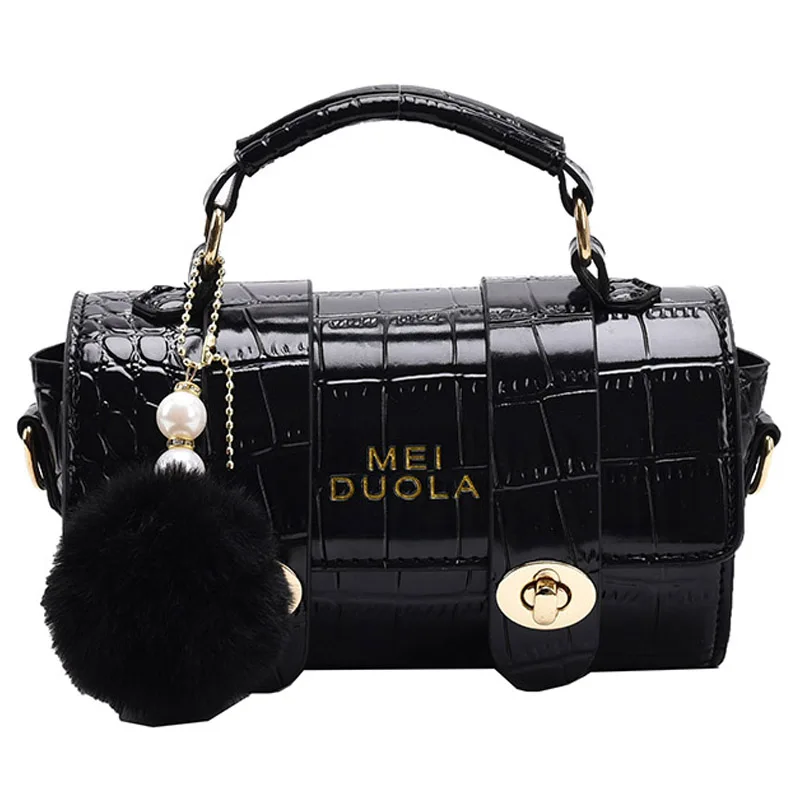 

Leather Shoulder Bags for Women 2021 Winter Women Fashion Trend Branded Handbags and Purses Lady Fashion Hand Bag