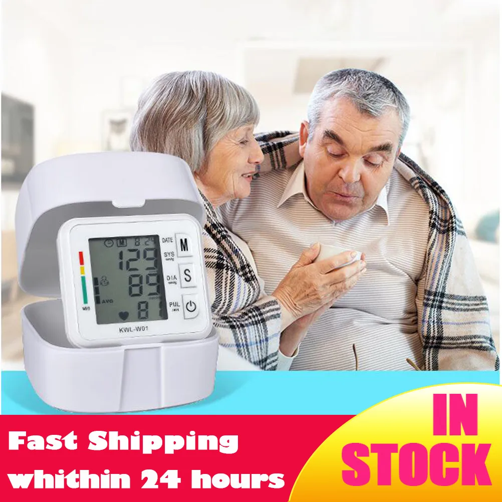 

Automatic Blood Pressure Monitor Digital LCD Arm Blood Pressure Heart Beat Rate Pulse Tonometer Sphygmomanometers Pulsometer
