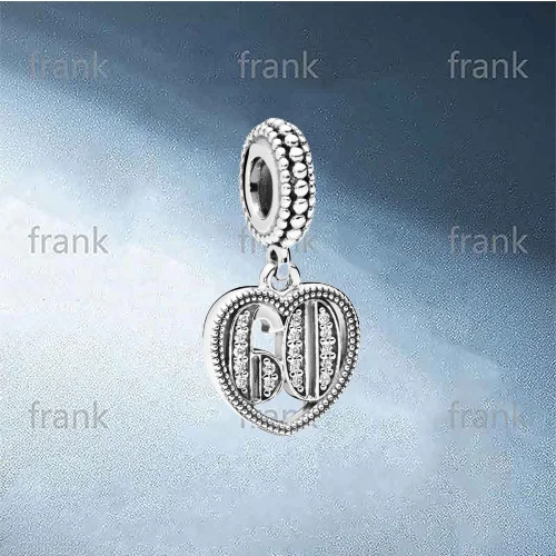 

Best Selling Simple Heart-shaped Digital Series 60th Anniversary Sterling Silver Pendant 797265CZ