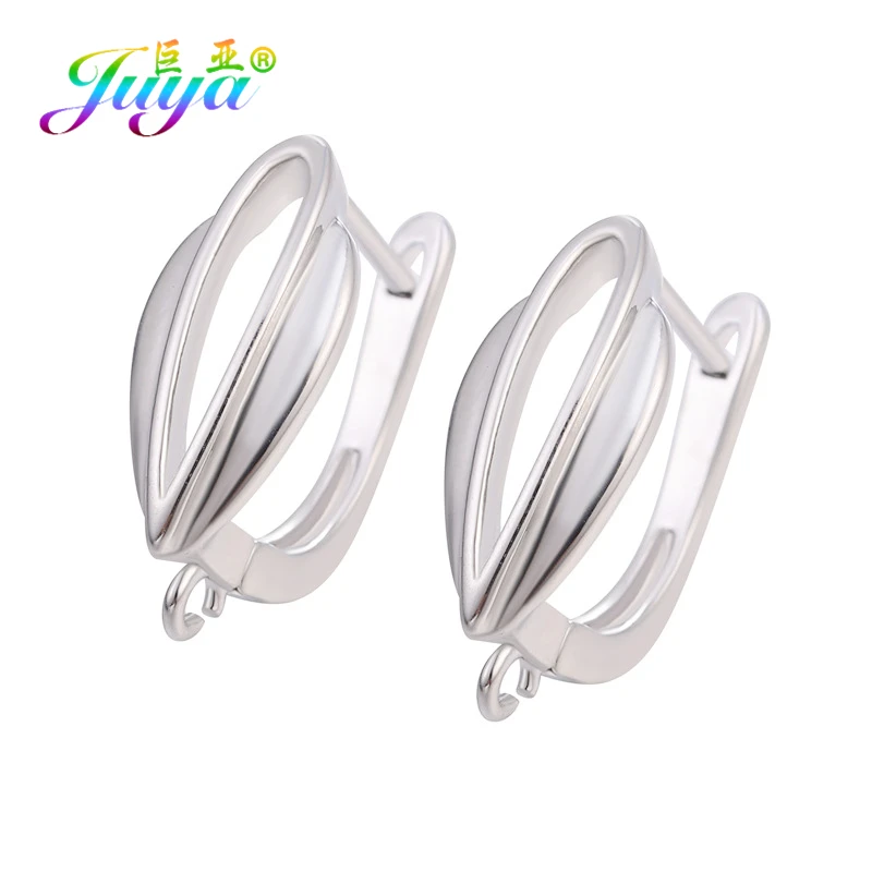 Juya 2 4pcs/Lot DIY Schwenzy Supplies Copper Material Fastener Bail Earwire Hook Accessories For Handmade Fashion Earring Making - купить по