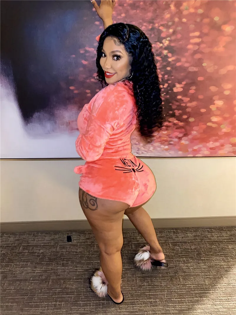 Сезон весна-осень Женская Фланелевая пижама комплект из 2 предметов милые