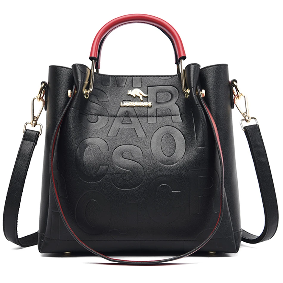 

Genuine Brand Totes Bag High Quality Leather Shoulder Bags for Women 2021 Fashion Letter Ladies Crossbody Bag Designer Handbags