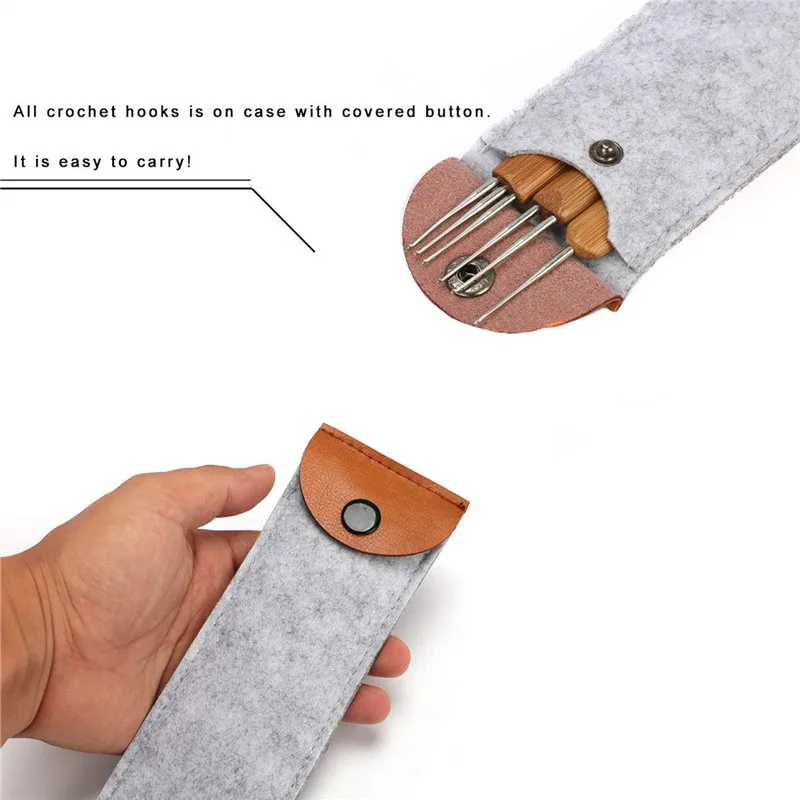 Детский набор крючков для волос 3 шт. крючковая игла 0 75 мм бамбуковая ручка