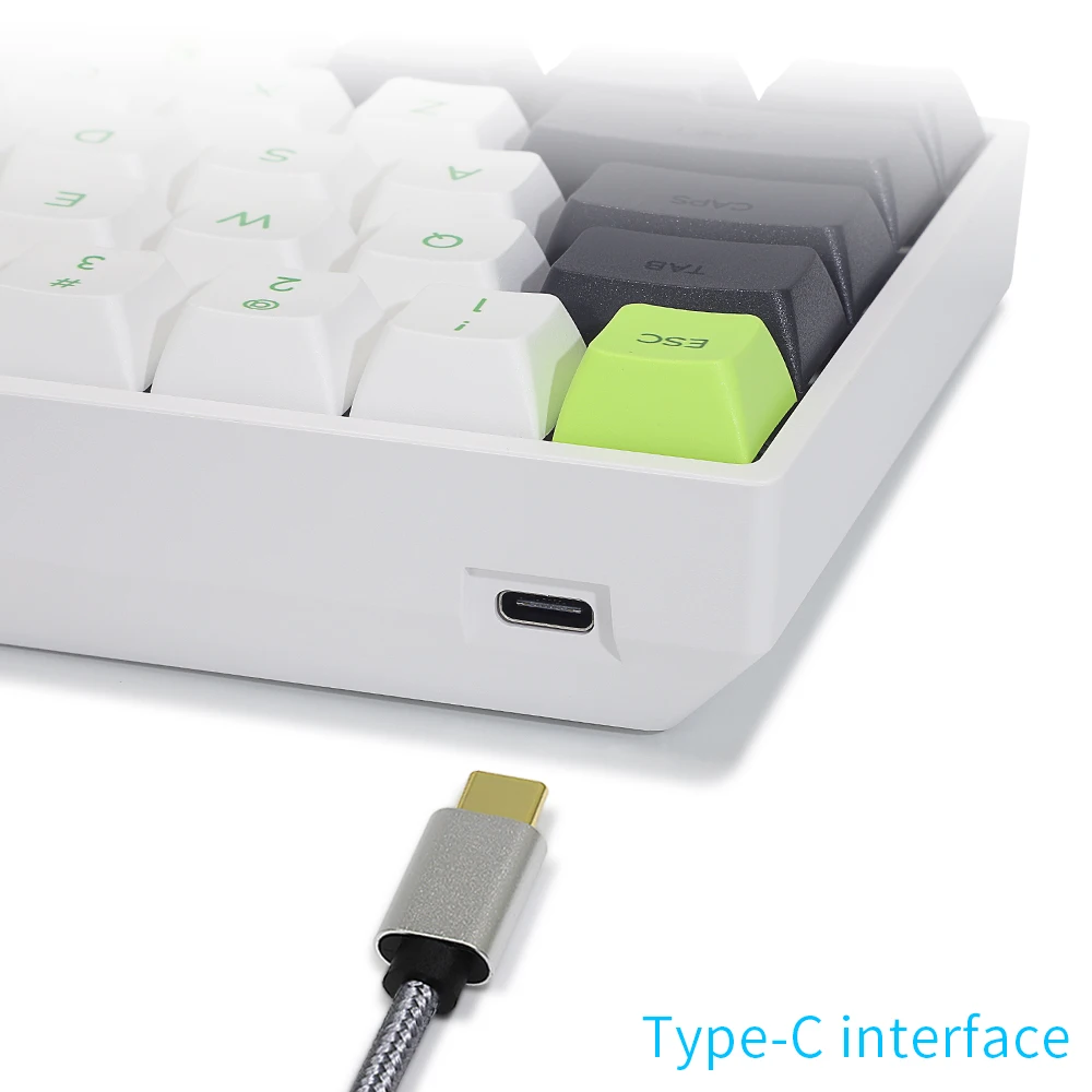 original skyloong gk61 sk61 mechanical keyboard pbt keycap wired gateron optical switch rgb gaming pc desktop laptop usb game free global shipping