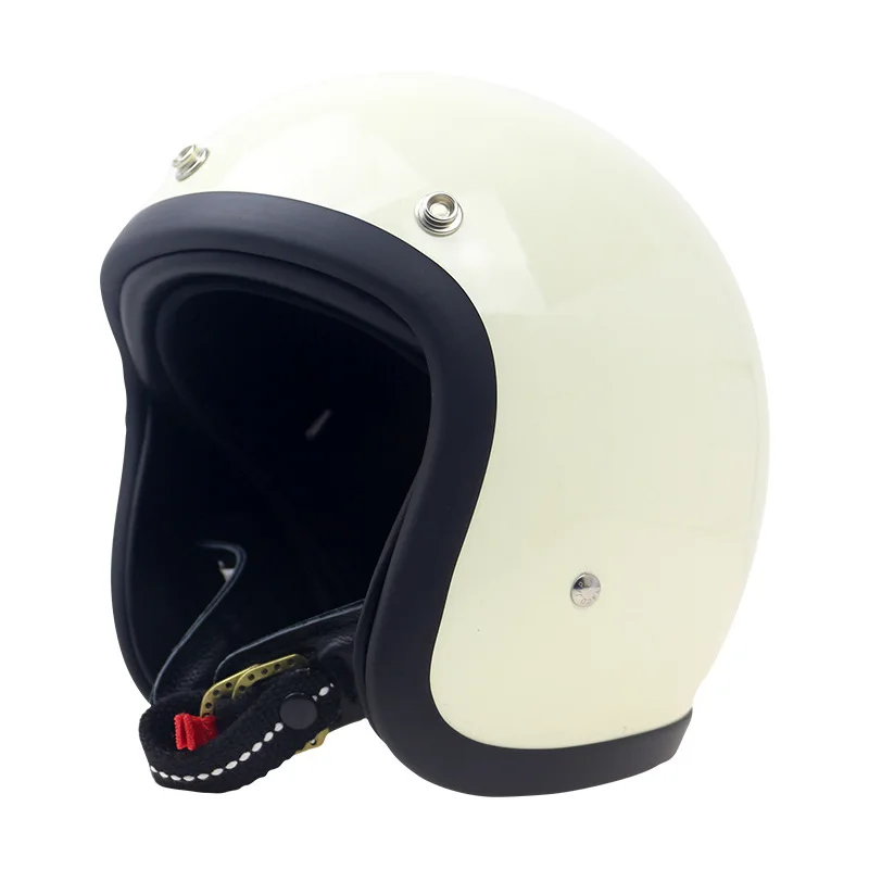 

TTCO Open Face Helmet Motorcycle Vintage Cafe Racer Fiberglass Shell jet Helmet for Men Women Korean Japanese casco moto 4xl DOT