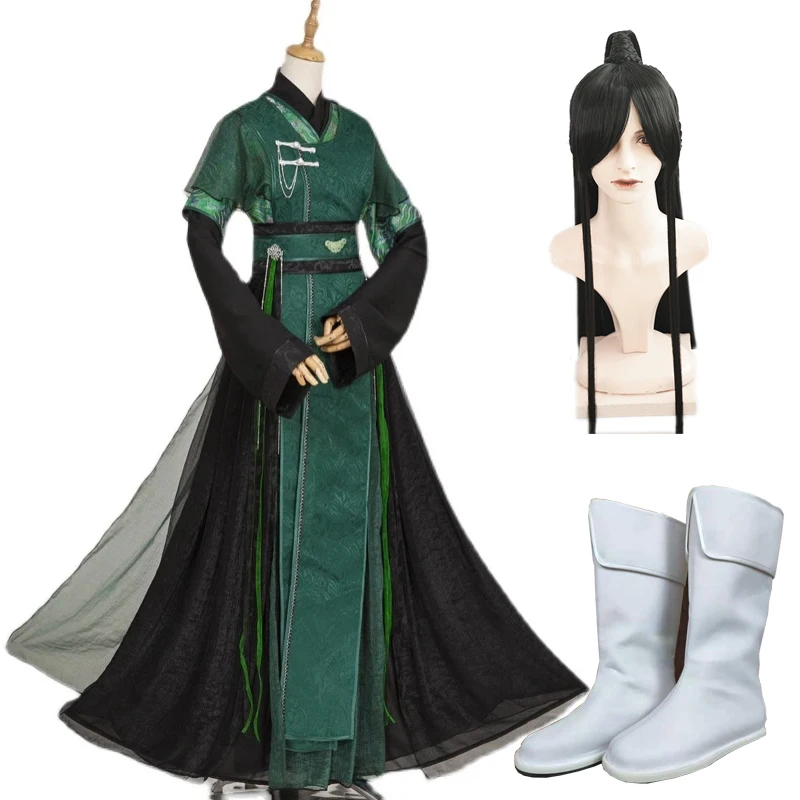 

Tian Guan Ci Fu He Xuan Qi Rong feng Shi Shi Qingxuan Cosplay Anime Costume For Halloween Fancy Stage Performance Prop Shoes Wig