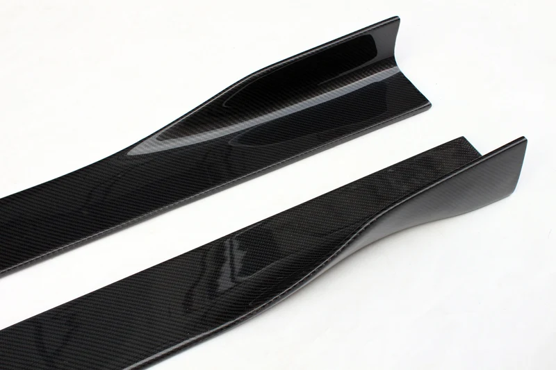 Car-styling Carbon Fiber Side Skirt Extension Add-on Type C Universal Fitment Auto Body Kit Glossy Fibre Exterior Door Step Trim |