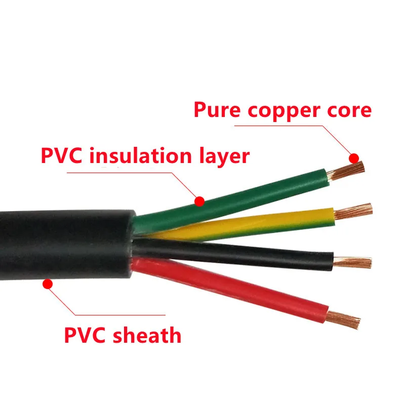 26 24 22 20AWG 2 3 4 5 6 10 8 12 14 16-жильный медный провод с ПВХ Покрытием Электрический кабель