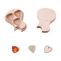 1 set wooden guitar pick box and picks for guitarist lovers gifts