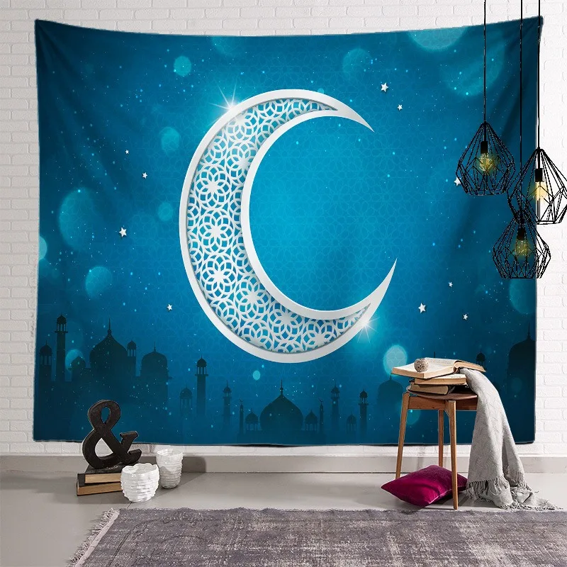 

1Pc Creative Hand Painted Muslim Tapestry Home Living Room Bedroom Decor Wall Tapestry Sofa Bedside Background Cloth Hanging
